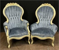 Vintage French Provincial Upholstered Chairs