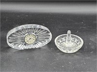 Waterford Clock and ring dish