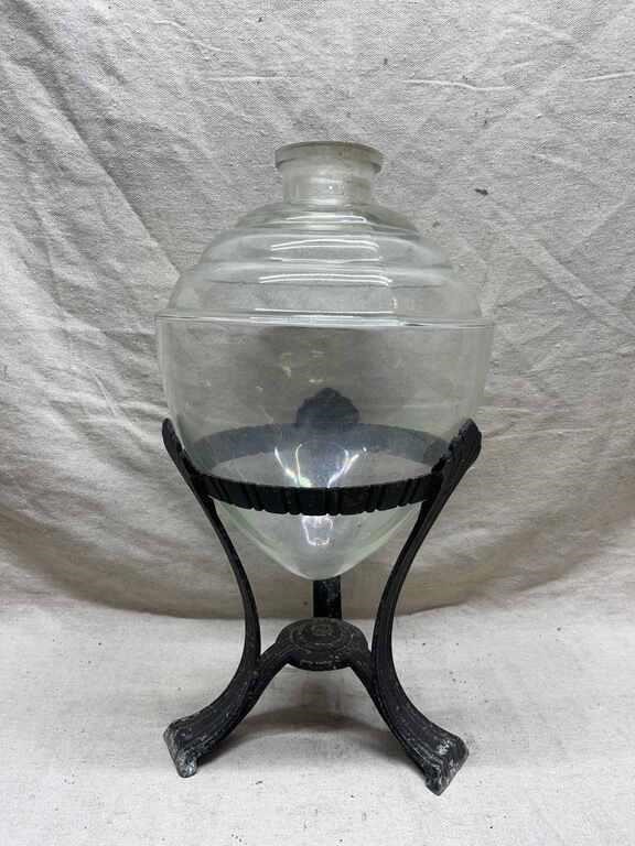 Apothecary show Globe Cast Aluminum Stand