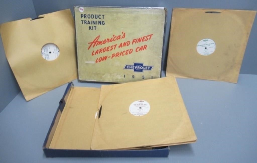 (10) Piece Chevy record training kit from 1951.