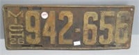 1926 Michigan license plate.