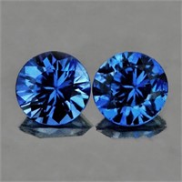 Natural Mozambique Blue Sapphire 3.80 MM Pair (Fla