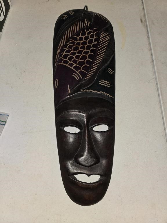 Hand Carved Wooden Tribal Face Mask