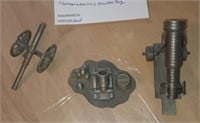 (2) Miniature pewter metal artillery cannons, 1
