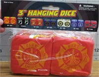 Fire department 3" hanging dice