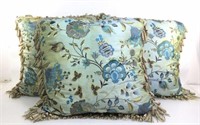 (3) Decorative Embroidered Pillows