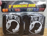 POW-MIA 3" hanging dice