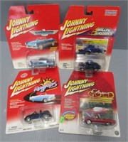 (4) Johnny Lightning Die Cast Cars in Packages.