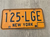 Vintage New York License Plate