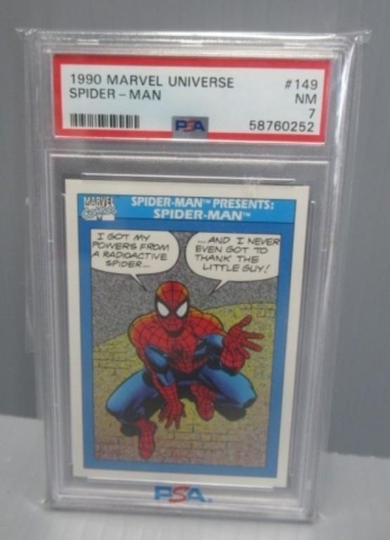 High Grade PSA (7) 1990 Marvel Universe Spiderman