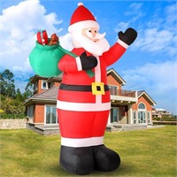 12' Christmas Inflatable - Lighted Santa Claus