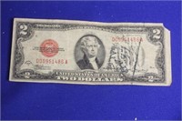 A 1928 Red Seal $2.00 Note