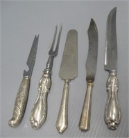 Vintage Scheffield silverware, knife is weighted,