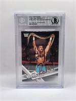 JAKE THE SNAKE ROBERTS AUTOGRAPHED WWE CARD.
