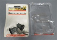 Set of vintage GM door lock set with keys.