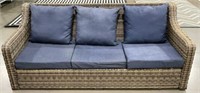 Resin Wicker Outdoor Patio Sofa With Cushions