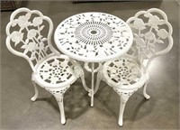 Victorian Style Cast Aluminum Patio Chairs & Table