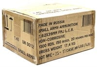 1000 Rounds Russian 7.62 x 39 FMJ LCB