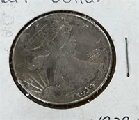 1939 Liberty Half Silver Dollar