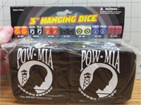 POW-MIA 3" hanging dice