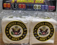 United States Army 3" hanging dice