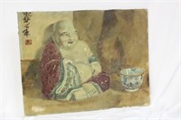 A Chinese Signed Oil on Board Painting
