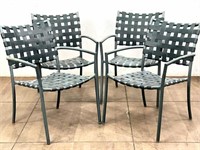 (4) Stackable Metal Patio Chairs