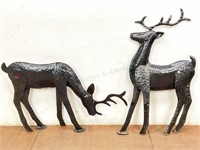 (2) Decorative Metal Deer Lawn Ornaments