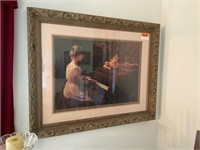 Lady at Piano Framed Print
