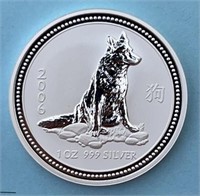 2006 Australia Year of the Dog Silver Dollar