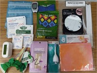 Book cover, medical supplies lot