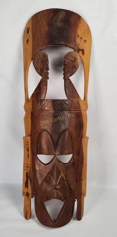 Carved Wood Tribal Decor Mask Kenya