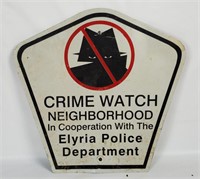 Crime Watch Neighborhood Metal Sign