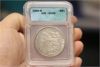 ICG Graded 1890-S Morgan Silver Dollar