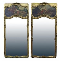 PAIR OF 18th CENTURY FRENCH TRUMEAU MIRRORS