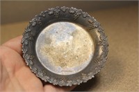 Ornate Silverplated Small Trinket Dish