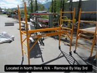 6'L X 30"W UTILITY SCAFFOLD ON CASTERS (NO INFO,