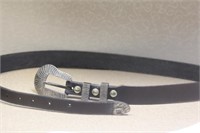 Sterling "Marked" Belt Buckle Leather Belt