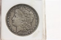 Graded 1891-CC Morgan Silver Dollar