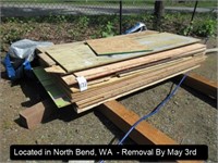 LOT, ASSORTED PLYWOOD SHEETS & PLYWOOD REMS IN