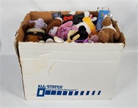 Box Of Assorted Plush Animals
