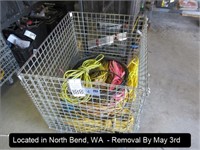 LOT, ASSORTED EXTENSION CORDS IN THIS CRATE