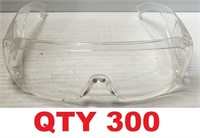 Case of 300 Plastic Safety Glasses - NEW