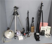 Camera tripod, Cannon EOS 10D camera, accessories
