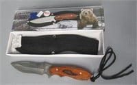 Brown bear skinner knife in box.