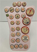 c1940’s Risque Humor Pin Backs Buttons