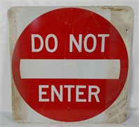 Do Not Enter Metal Street Sign