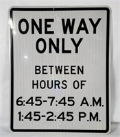 One Way Only Metal Street Sign