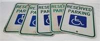 5 Reserved Parking Metal Signs