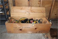 13 X 42 WOOD BOX WITH CONTENTS